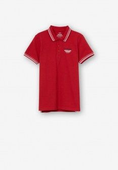 Tiffosi κοντομάνικη μπλούζα με γιακά 10049223 κόκκινη Image 0