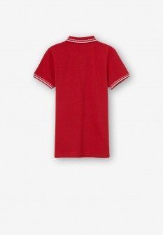 Tiffosi κοντομάνικη μπλούζα με γιακά 10049223 κόκκινη Image 1