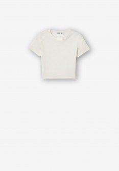 Tiffosi μπλούζα κοντομάνικο crop top λευκό Image 0