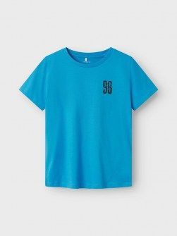 Name it βαμβερό t-shirt γαλάζιο με στάμπα στην πλάτη Image 0