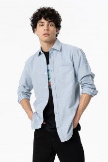 Tiffosi βαμβακερό γαλάζιο πουκάμισο Image 1