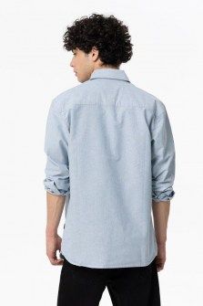 Tiffosi βαμβακερό γαλάζιο πουκάμισο Image 2