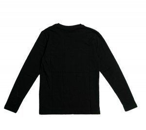 Losan μακρυμάνικη  βαμβακερή μπλούζα μαύρη Image 1