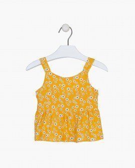 Losan αμάνικο μπλουζάκι με λουλουδάκια  κίτρινο Image 0