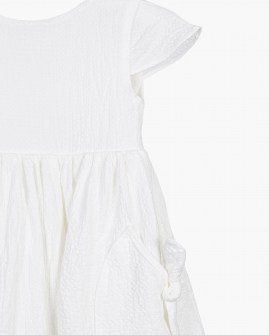 Losan καλοκαιρινό φόρεμα με κουμπιά στην πλάτη και τσέπες λευκό Image 2