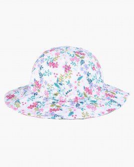 Losan βρεφικό λευκό καπέλο floral Image 0