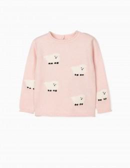 Ζippy  βρεφικό πουλόβερ ροζ  'SHEEP' Image 0