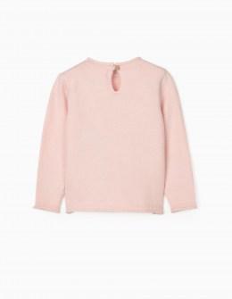 Ζippy  βρεφικό πουλόβερ ροζ  'SHEEP' Image 1