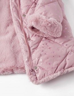 Zippy μπουφάν ροζ με γούνινη επένδυση Image 3