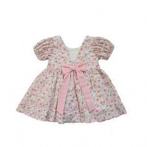 Sweet baby πολύχρωμο φόρεμα με φούξια λουλούδια Image 1