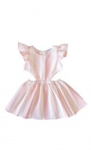 Sweet baby φόρεμα φόρεμα λευκό ροζ με cut out Image 0