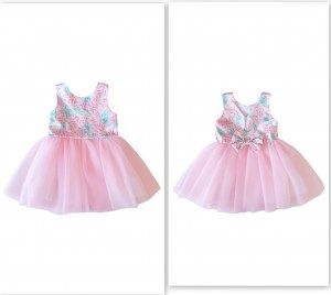 Sweet baby καλοκαιρινό φόρεμα με τούλι ροζ Image 2