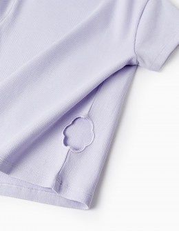 Zippy ριπ μπλούζα λιλά με ανοίγματα στο πλάι Image 2