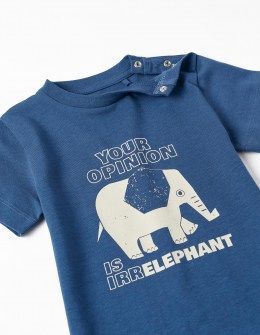 Zippy βαμβακερή μπλούζα μπλε ελεφαντάκι Image 2