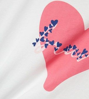 Name it καλοκαιρινό μπλουζάκι εκρού με ροζ καρδιά Image 1