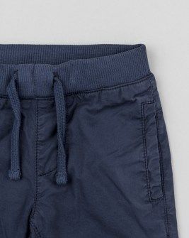 Losan μπλε παντελόνι με λάστιχο στη μέση και επένδυση εσωτερικά Image 2