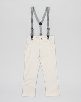 Losan παντελόνι με τιράντες light grey Image 0