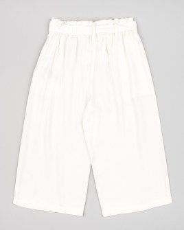 Losan λευκή παντελόνα με ζωνάκι στη μέση Image 0