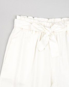 Losan λευκή παντελόνα με ζωνάκι στη μέση Image 2