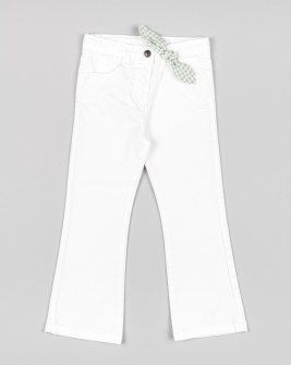 Losan λευκό παντελόνι τζιν καμπάνα Image 0