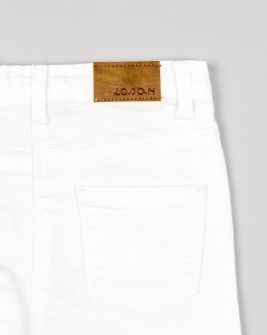 Losan λευκό παντελόνι τζιν καμπάνα Image 3