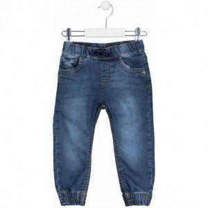 Losan Παιδικό Παντελόνι Τζιν με λάστιχο στη μέση και στο τελείωμα  Μπλε Image 0