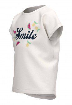 Name it βαμβακερό t-shirt  'Smile ' λευκό Image 1