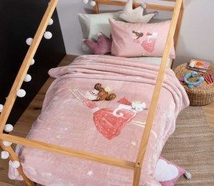 Παιδική κουβέρτα μονή Princess At Home pink nef nef Image 2
