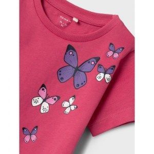 Name it κοντομάνικη μπλούζα 13226024 με πεταλούδες φούξια Image 2
