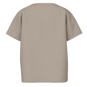 Name it κοντομάνικη μπλούζα με τσεπάκι μπεζ Image 1