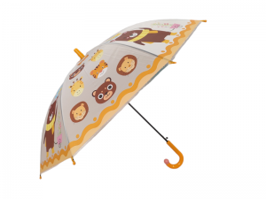 Παιδική ομπρέλα με ζωάκια μπεζ καφέ Image 0