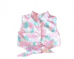 Sweet baby σετ crop top και τούλινη φούστα ροζ Image 1
