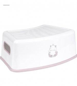 Kikka Boo Μονό Βοηθητικό Σκαλοπατάκι Μπάνιου λευκό ροζ Image 0