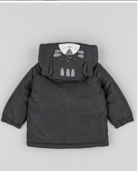 Losan χειμερινό μπουφάν μαύρο με αποσπώμενη κουκούλα ζωάκι Image 2