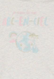 Ζ εκρού μπλουζάκι με παστέλ στάμπα Image 1