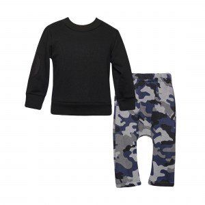 Two in a castle set MR BLUE SKY CAMO SET SWEATER AND SLOUCHY PANTS & ACC BABY PLUS T3811 Image 0