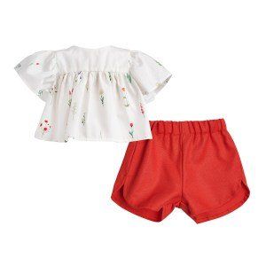 Two in a castle ANTHOLOGIO SET W/BLOUSE & LINEN SHORTS BABY PLUS FLORAL Image 0