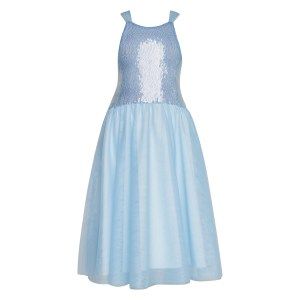 Two in a Castle T5040 AQUATICA SEQUIN TULLE BACKLESS DRESS KID Image 0