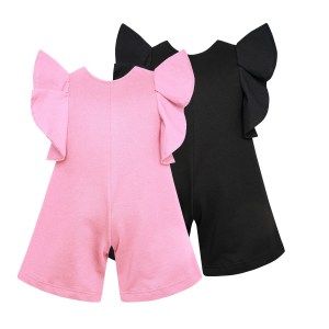 Two in a Castle T5224 MONOCHROME RUFFLE SLEEVE SWEATER PLAYSUIT BABY Image 1