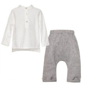 Two in a Castle T5409 THE LITTLERS SET W/BLOUSE & GREY PANTS BABY PLUS Image 0