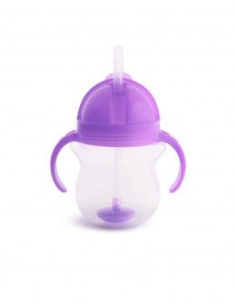 Munchkin Κύπελλο με Καλαμάκι Click Lock purple 207ml, 6m+ Image 0