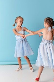 Two in a Castle T5040 AQUATICA SEQUIN TULLE BACKLESS DRESS KID Image 2