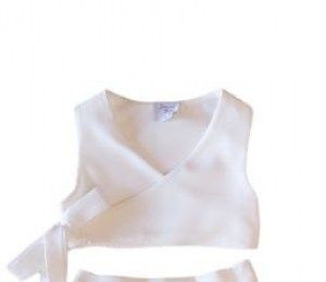 Sweet baby σετ crop top και φούστα λευκό Image 1