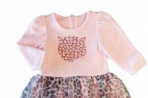 Sweet baby φόρεμα βελουτέ με τούλι στο κάτω μέρος ροζ Image 1