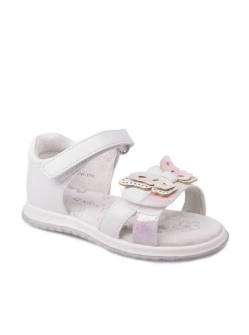 IQ Shoes Παιδικά Πέδιλα Ivi Λευκά με πεταλούδες Image 0
