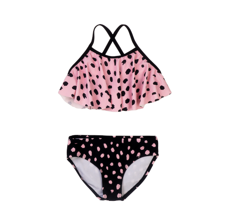 Minoti Black Pink Spotty bikini