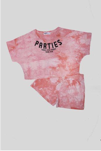 Nekidswear σετ μακό crop to ροζ tie dye
